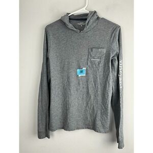 Vineyard Vines Shirt Boys Small Gray T-Shirt‎ Hoodie Long Sleeve Whale